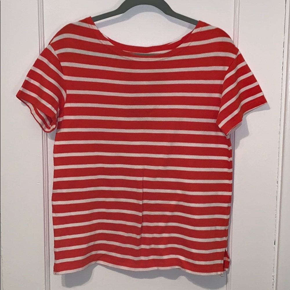 Orange and White Striped Shirt
